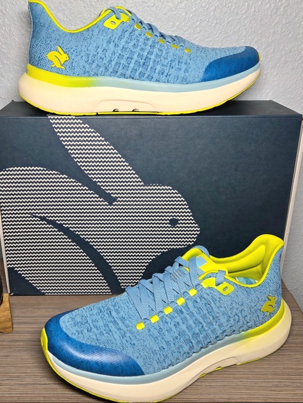 Rabbit Dream Chaser Running Trainer Shoe Blue/Yellow Lightweight - Men's 10